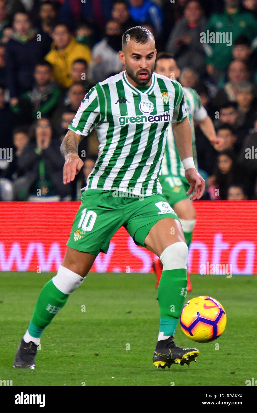 SEVILLA, 17-02-2019. Primera Division Liga. LaLiga. Estadio Benito Villamarin. Jese Rodriguez (Real Betis) während des Spiels Real Betis - Deportivo Alaves. Stockfoto