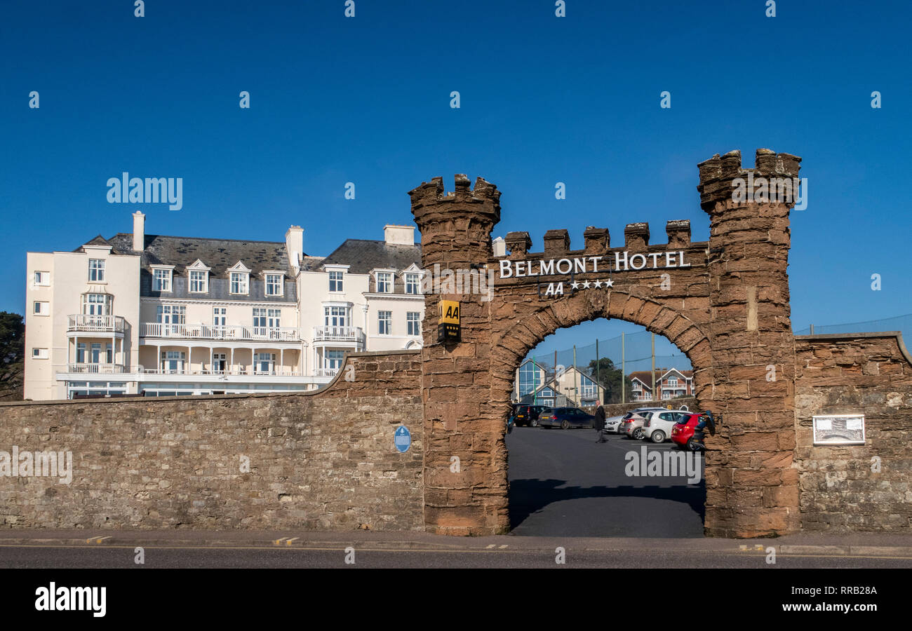 Die Belmont Hotel auf der Strandpromenade in Honiton, Devon. Stockfoto