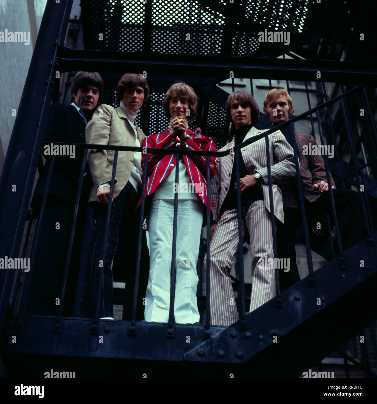 BEE GEES - Robin, Maurice und Barry Gibb (1970 s)/Überschrift: Bee Gees Stockfoto