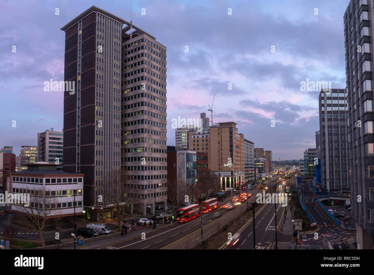Croydon, Wellesley Road anzeigen Stockfoto