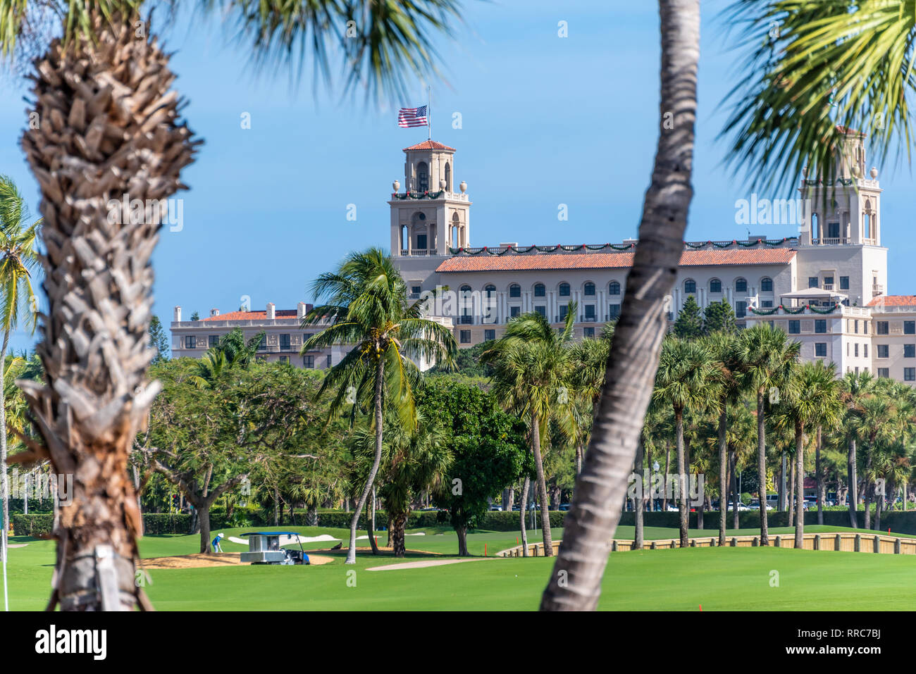 Ocean Course Golf in der luxuriösen Breakers Resort Hotel in Palm Beach, Florida. (USA) Stockfoto