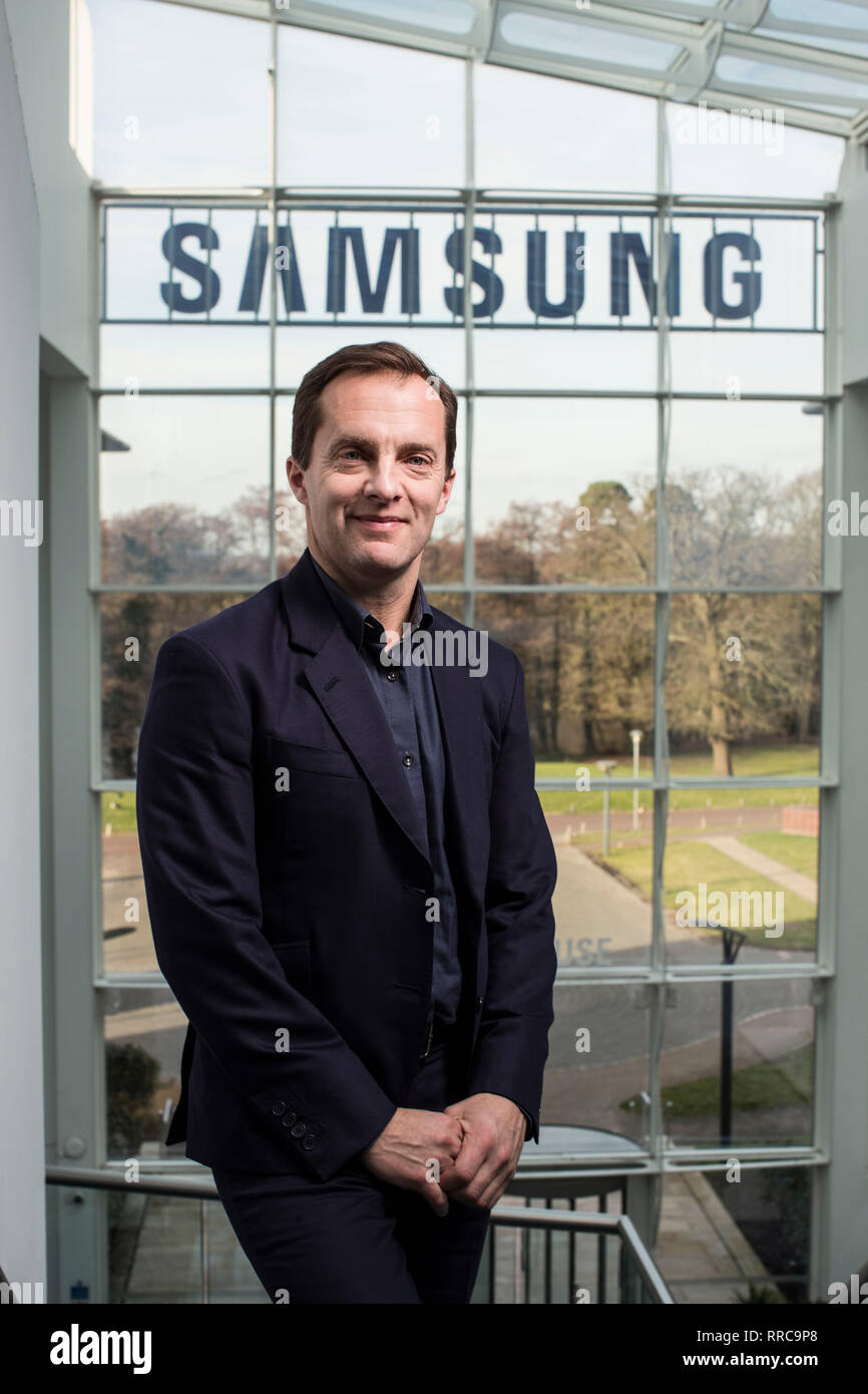 Conor Pierce, Samsung UK Vice President. Foto: JEFF GILBERT 13.02.2019 Chertsey, Surrey, Großbritannien Stockfoto