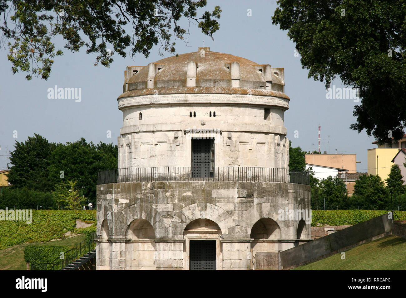Italien. Ravenna. Mausoleum von Theoderic, König der Ostgoten. In 520 AD gebaut. Emilia-Romagna. Stockfoto