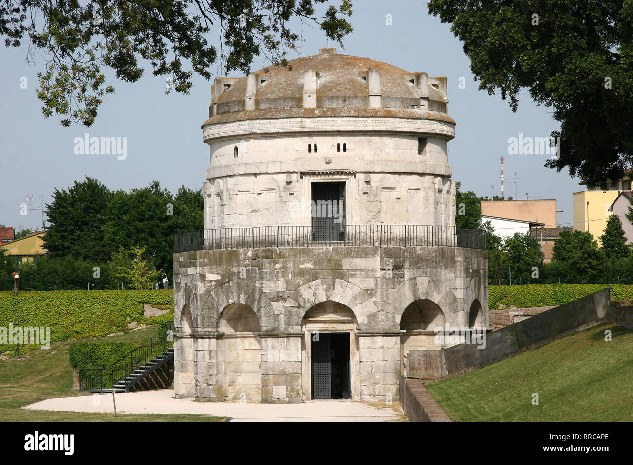 Italien. Ravenna. Mausoleum von Theoderic, König der Ostgoten. In 520 AD gebaut. Emilia-Romagna. Stockfoto