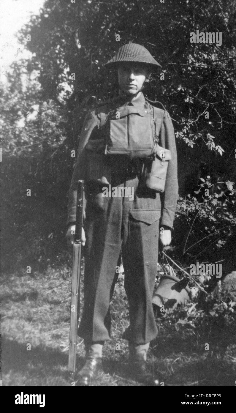 Britischer Soldat 1939 Stockfoto