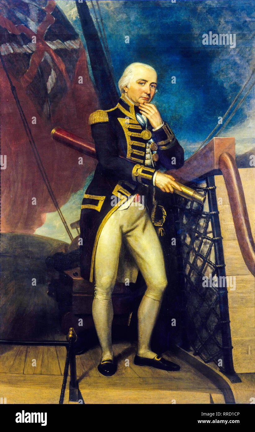 Vizeadmiral Cuthbert Collingwood, Portrait Malerei, 1827 von Henry Howard Stockfoto