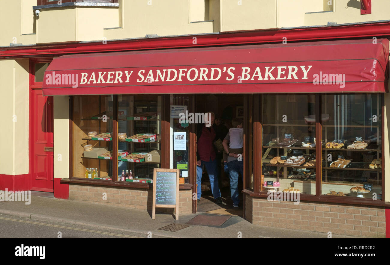 Great Torrington eine Stadt in North Devon UK Sandfords Bäcker Stockfoto