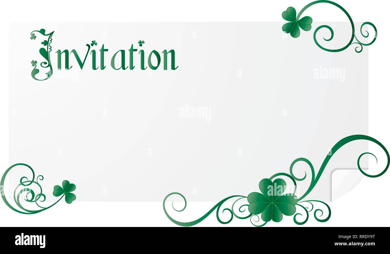 St. Patrick's Day Einladung, Vector Illustration Stock Vektor