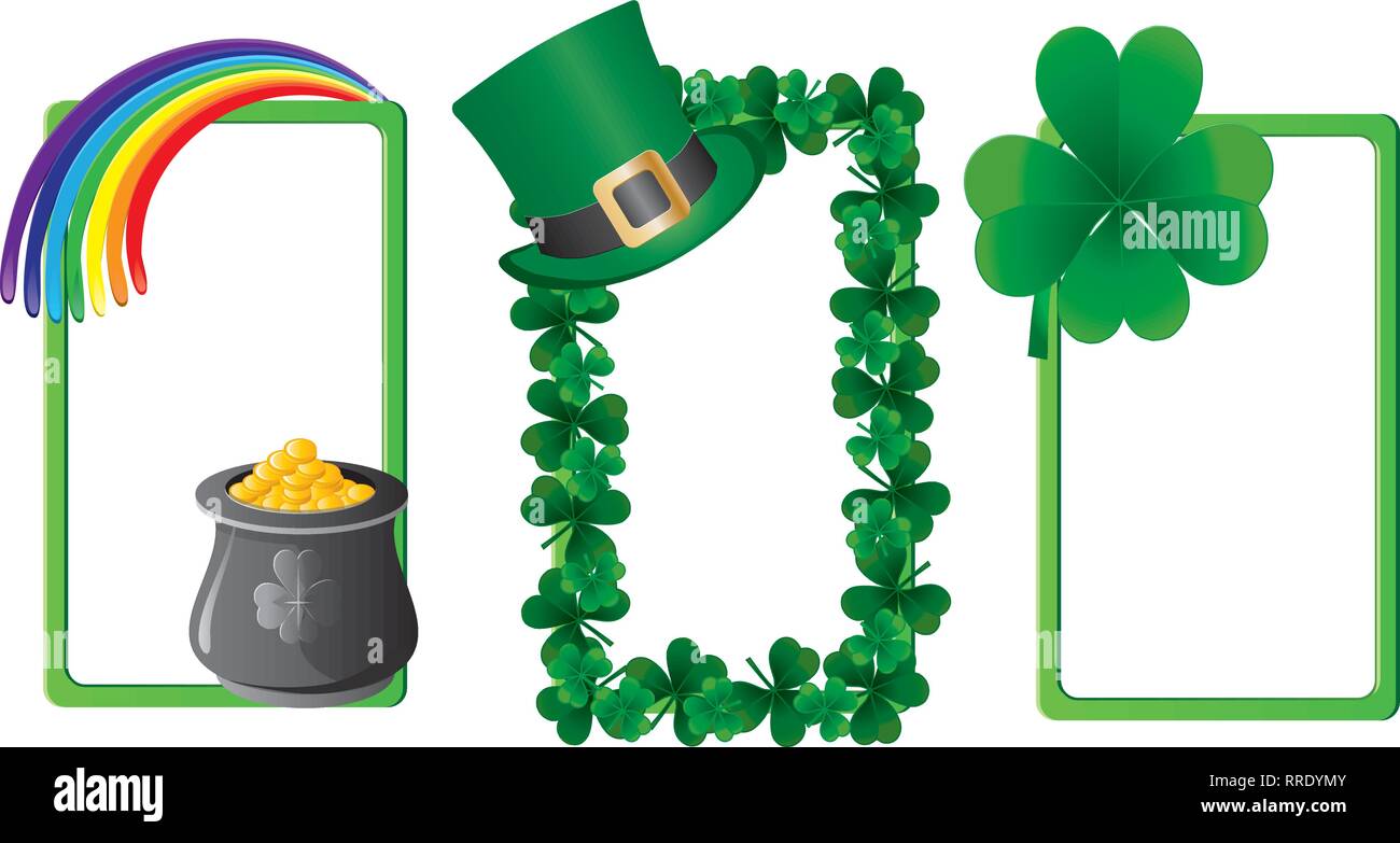 Einstellen der St. Patrick's Day Banner, Teil 3, Vector Illustration Stock Vektor