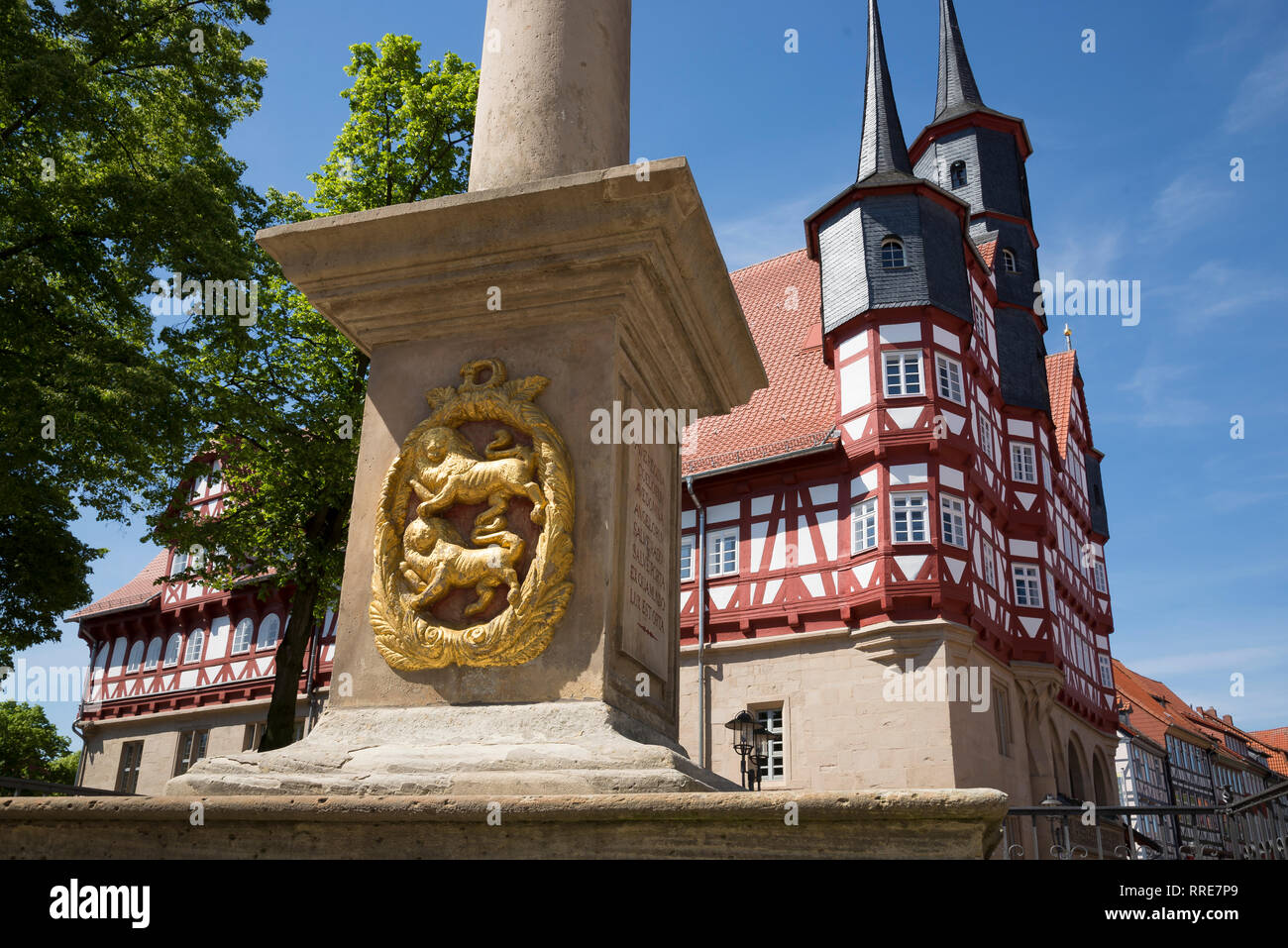 Historisches Rathaus Duderstadt, Harz, Niedersachsen, Deutschland Stockfoto
