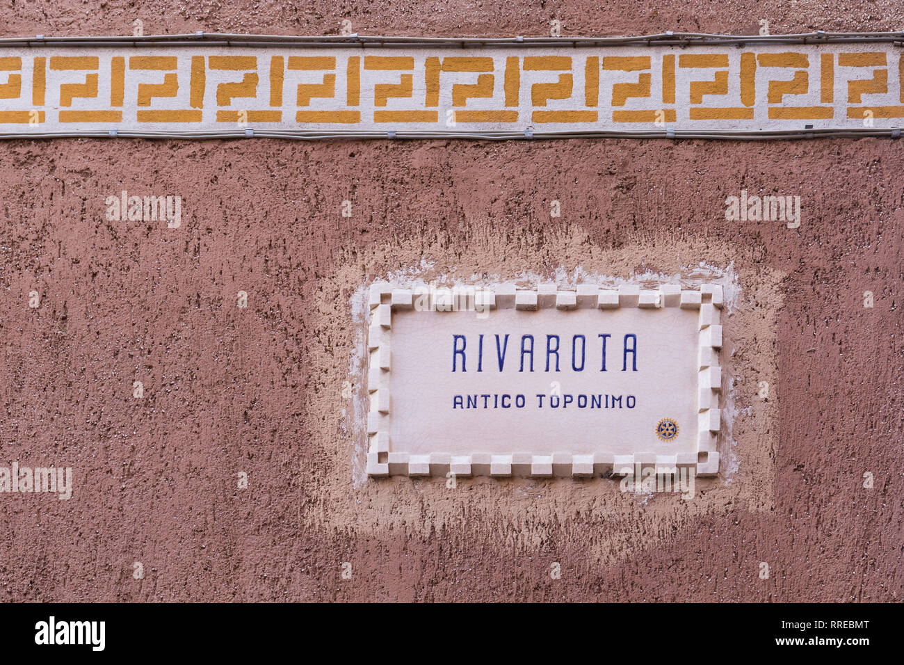 Rivarota, historische Ortsnamen in Muggia, Friaul Julisch Venetien, Italien Stockfoto