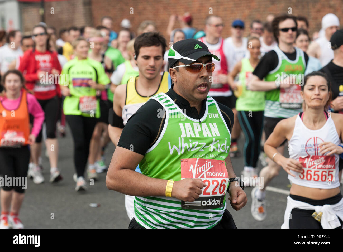 Start der Virgin Money London Marathon 2011, Greenwich Park, Royal Borough von Greenwich, London. Stockfoto