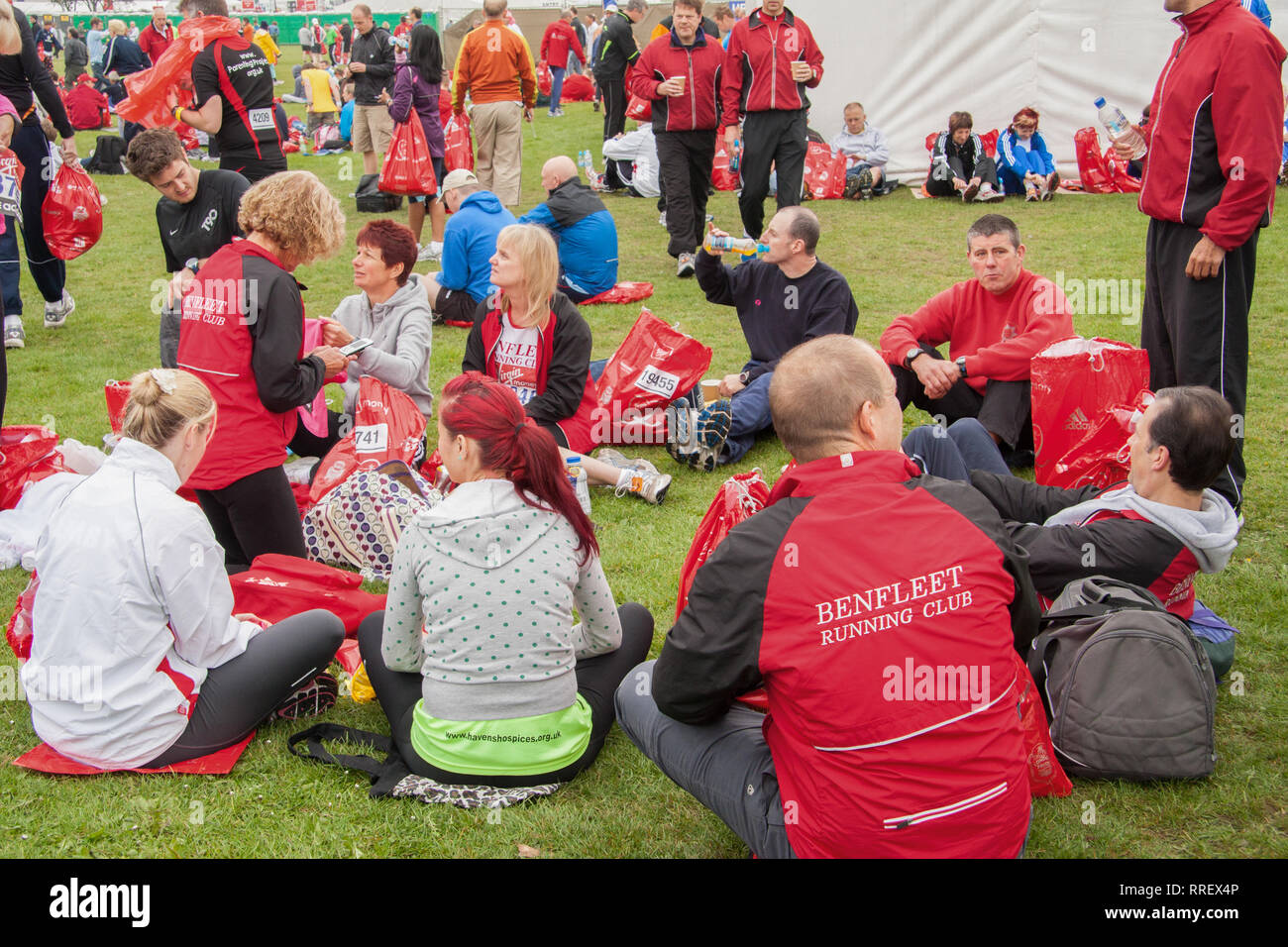 Start der Virgin Money London Marathon 2011, Greenwich Park, Royal Borough von Greenwich, London. Stockfoto