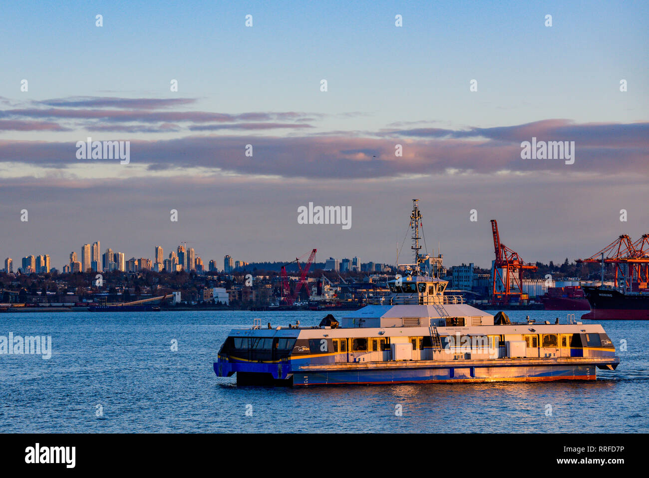 Seabus, Burrard Inlet, Vancouver, British Columbia, Kanada Stockfoto