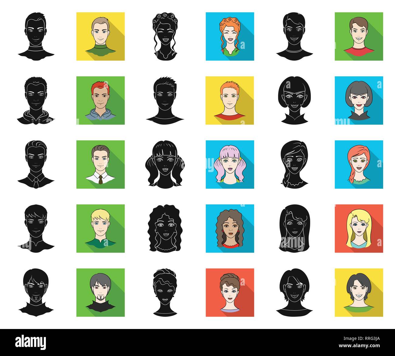 Aussehen, Kunst, Athlet, Avatar, Glatze, Bart, schwarz, flach, Junge, Sammlung, Design, Kleid, Gesicht, Mimik, Mode, Mädchen, Gläser, Großvater, Großmutter, Frisur, Kopf, menschliche, Icon, Illustration, isoliert, Logo, Mann, Schnurrbart, Außen, Menschen, Personen, Portrait, Satz, Zeichen, Stiefvater, Stiefmutter, Stil, Symbol, Lehrer, Riegel, Benutzer, Vector, Web, Frau, Arbeiten, Vektor, Vektoren, Stock Vektor