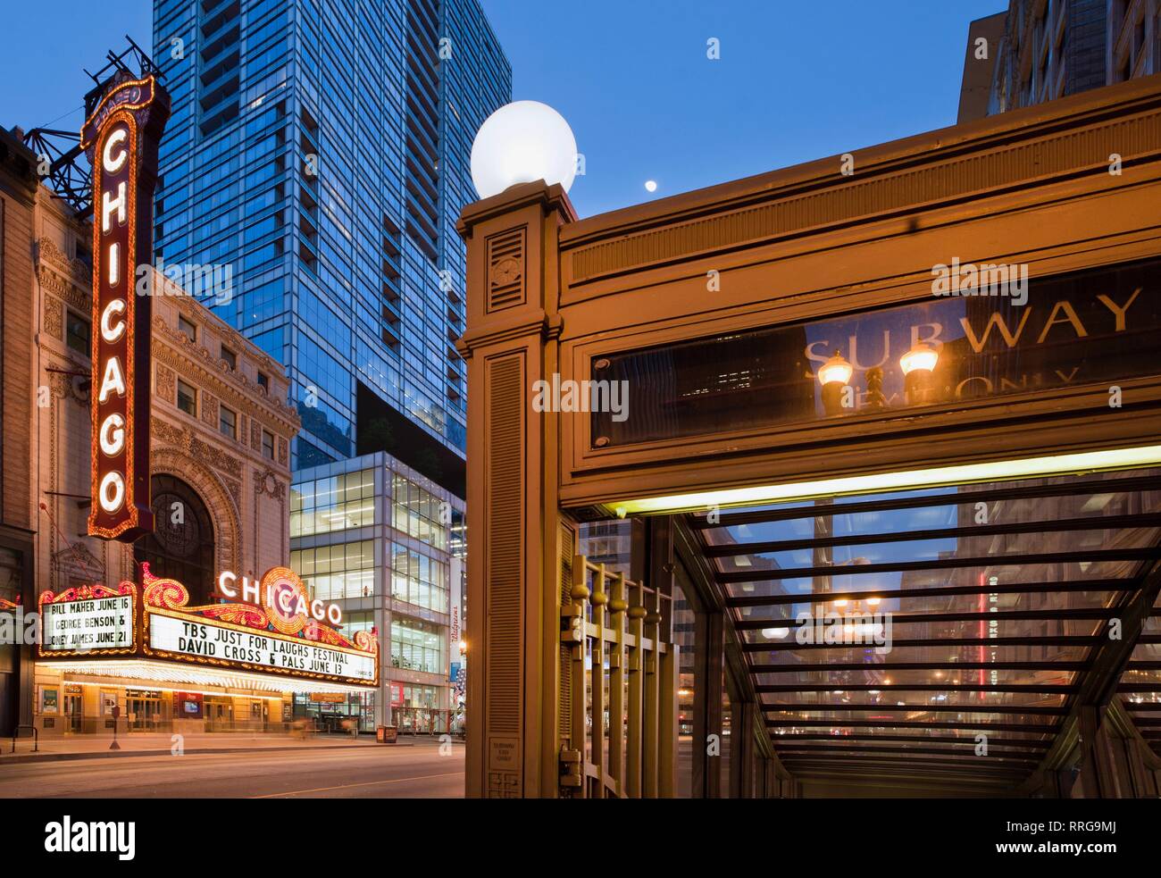 Chicago Theater, Chicago, Illinois, Vereinigte Staaten von Amerika, Nordamerika Stockfoto