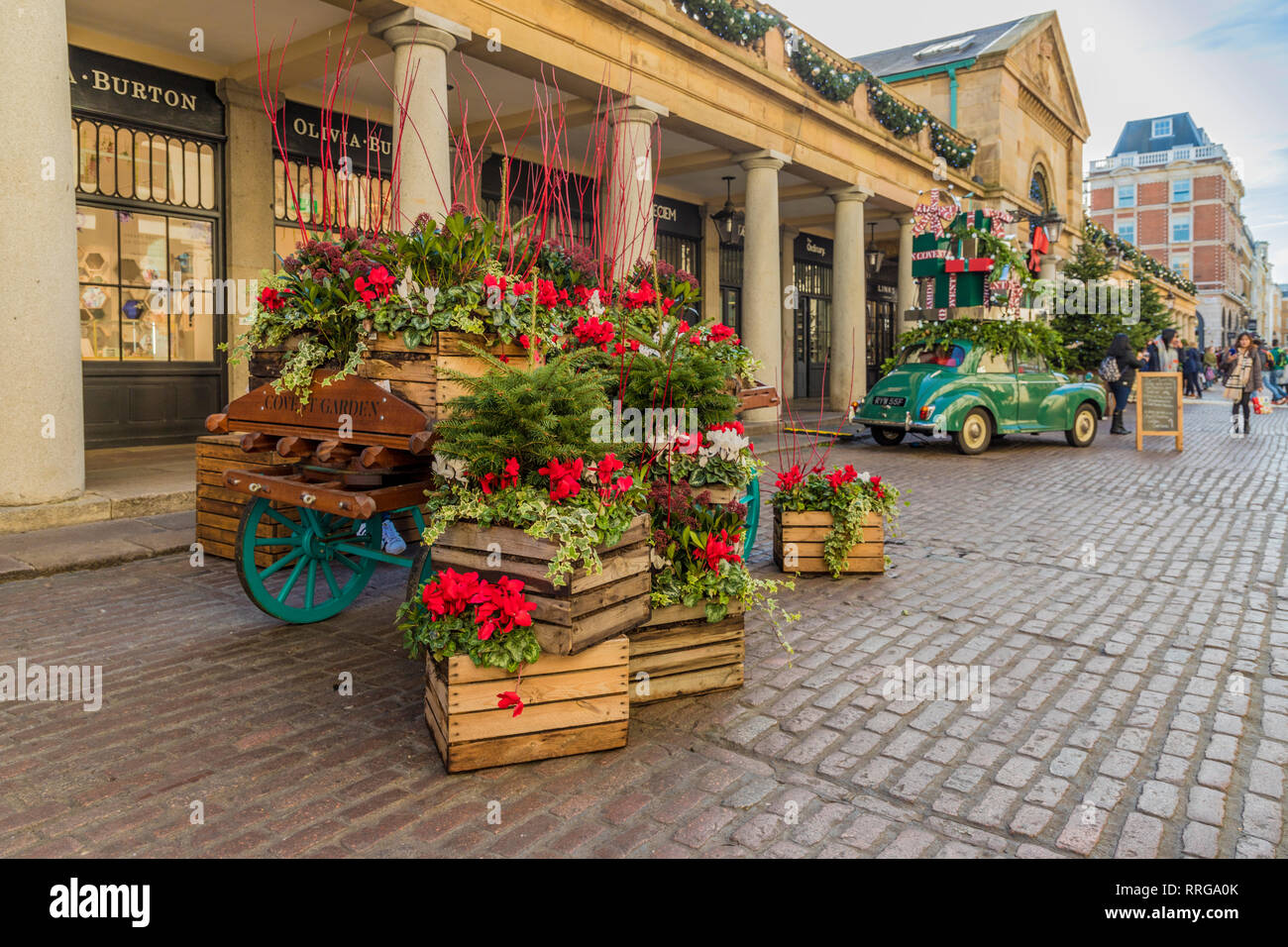 Weihnachten in Covent Garden Market, London, England, Vereinigtes Königreich, Europa Stockfoto