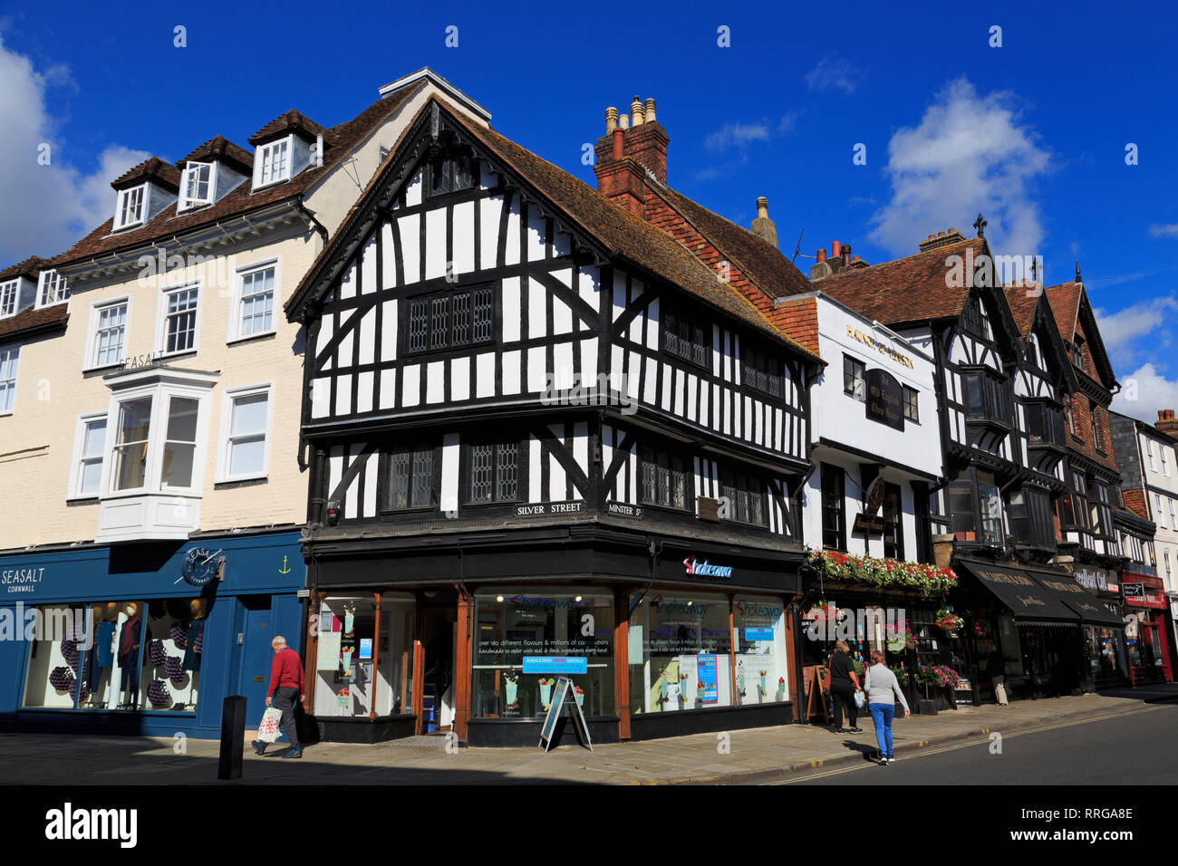 Minster Street, Salisbury, Wiltshire, England, Vereinigtes Königreich, Europa Stockfoto