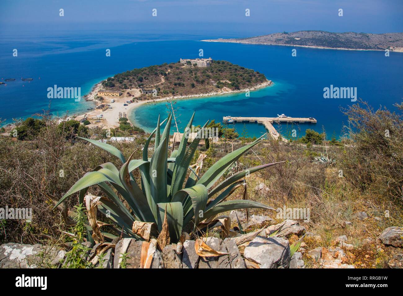 Porto Palermo, South Coast, Albanien, Europa Stockfoto