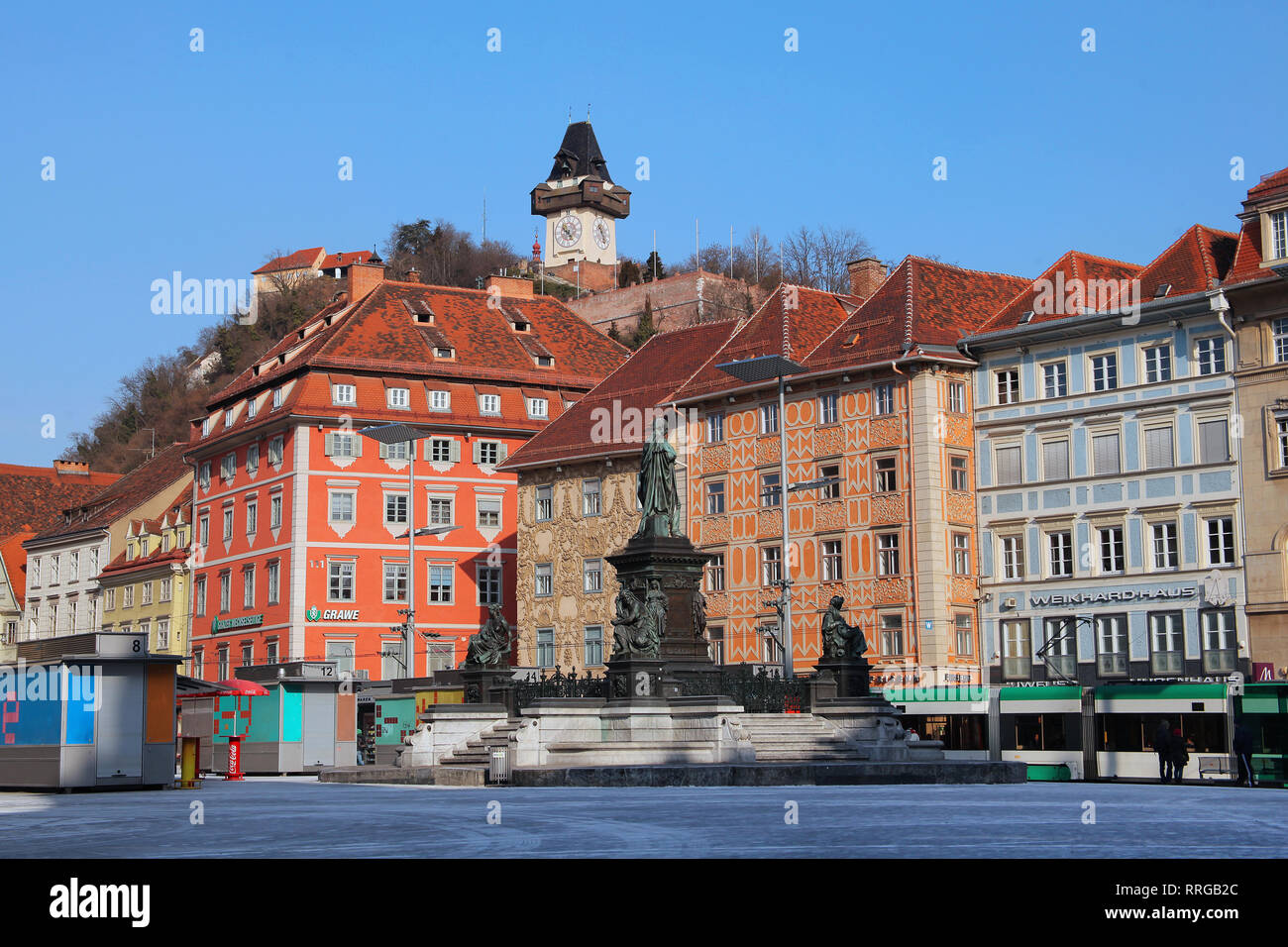 Haupt Platz, Graz, Steiermark, Österreich, Europa Stockfoto