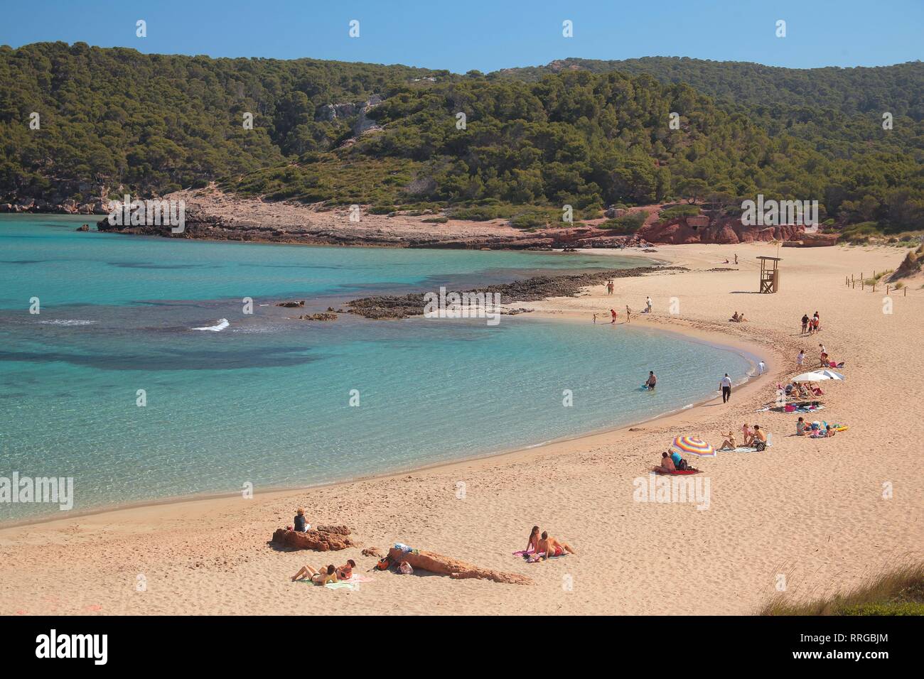Agarianes Strände, Menorca, Balearen, Spanien, Mittelmeer, Europa Stockfoto