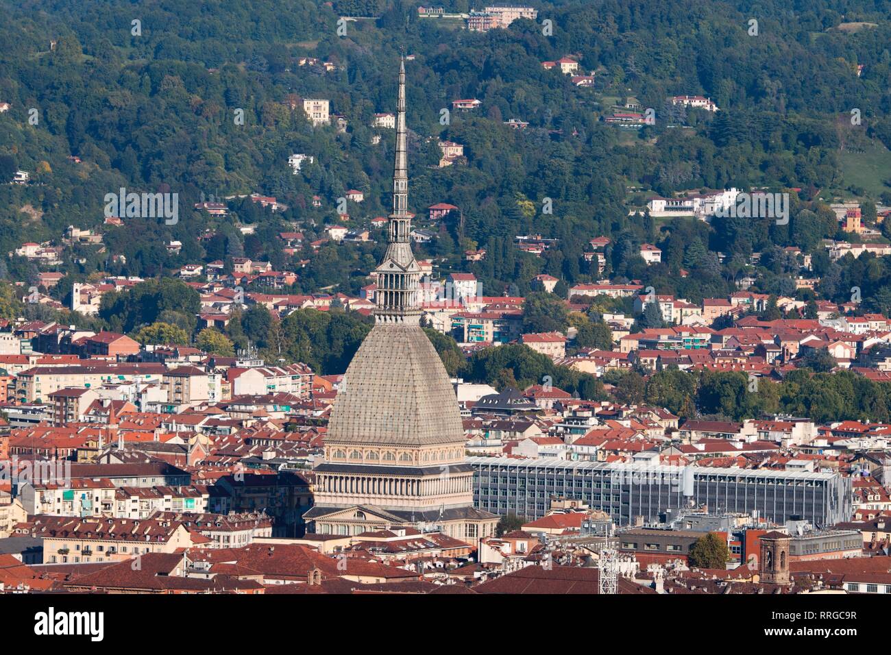 Skyline und Mole Antonelliana, Turin, Piemont, Italien, Europa Stockfoto