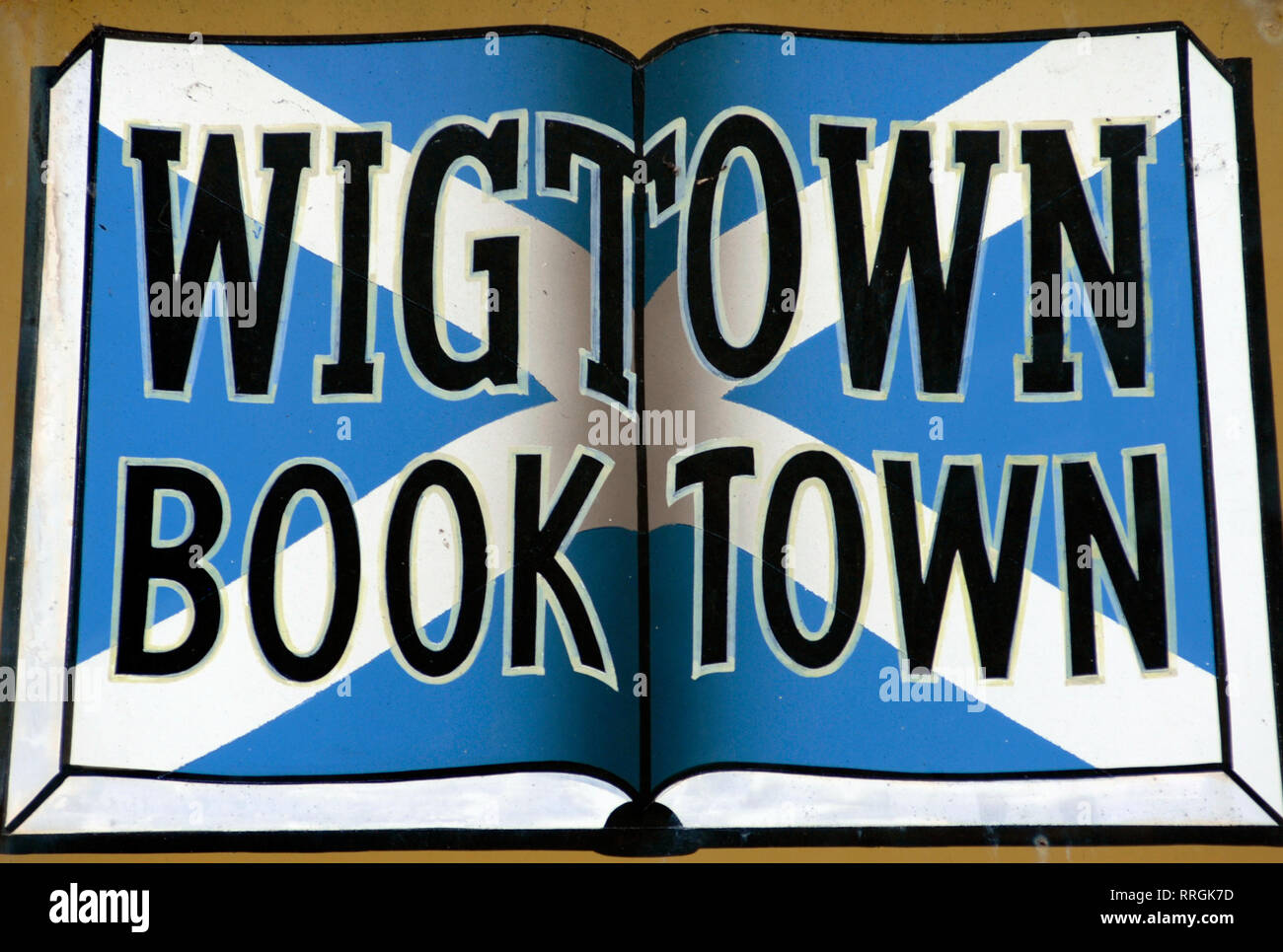 Kulturtourismus: Wigtown, kleines Dorf in Dumfries und Galloway, südwestlich von Schottland, bekannt als National Scotland Book Town, Großbritannien Stockfoto