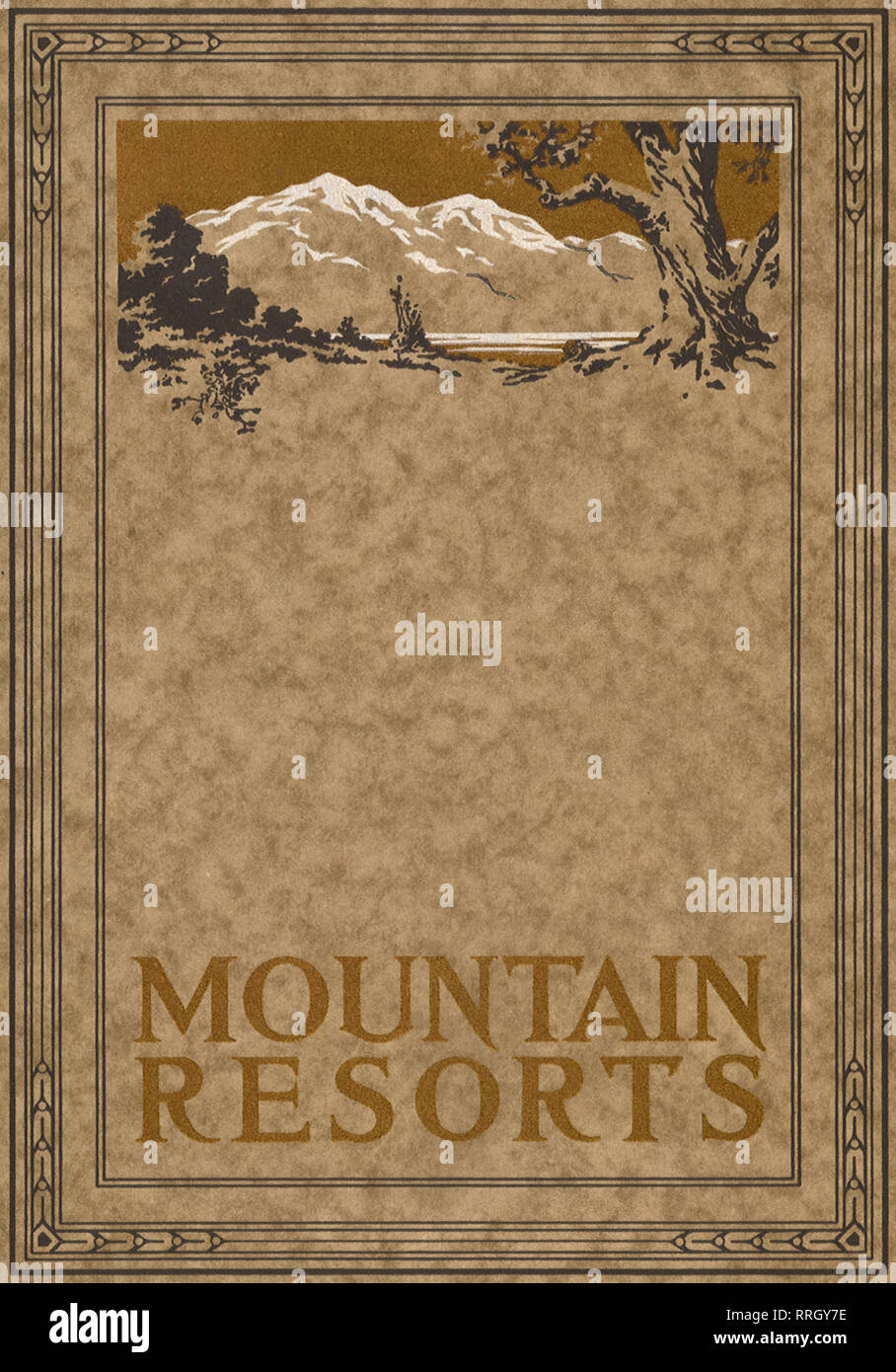 Anzeige für Mountain Resort. Stockfoto