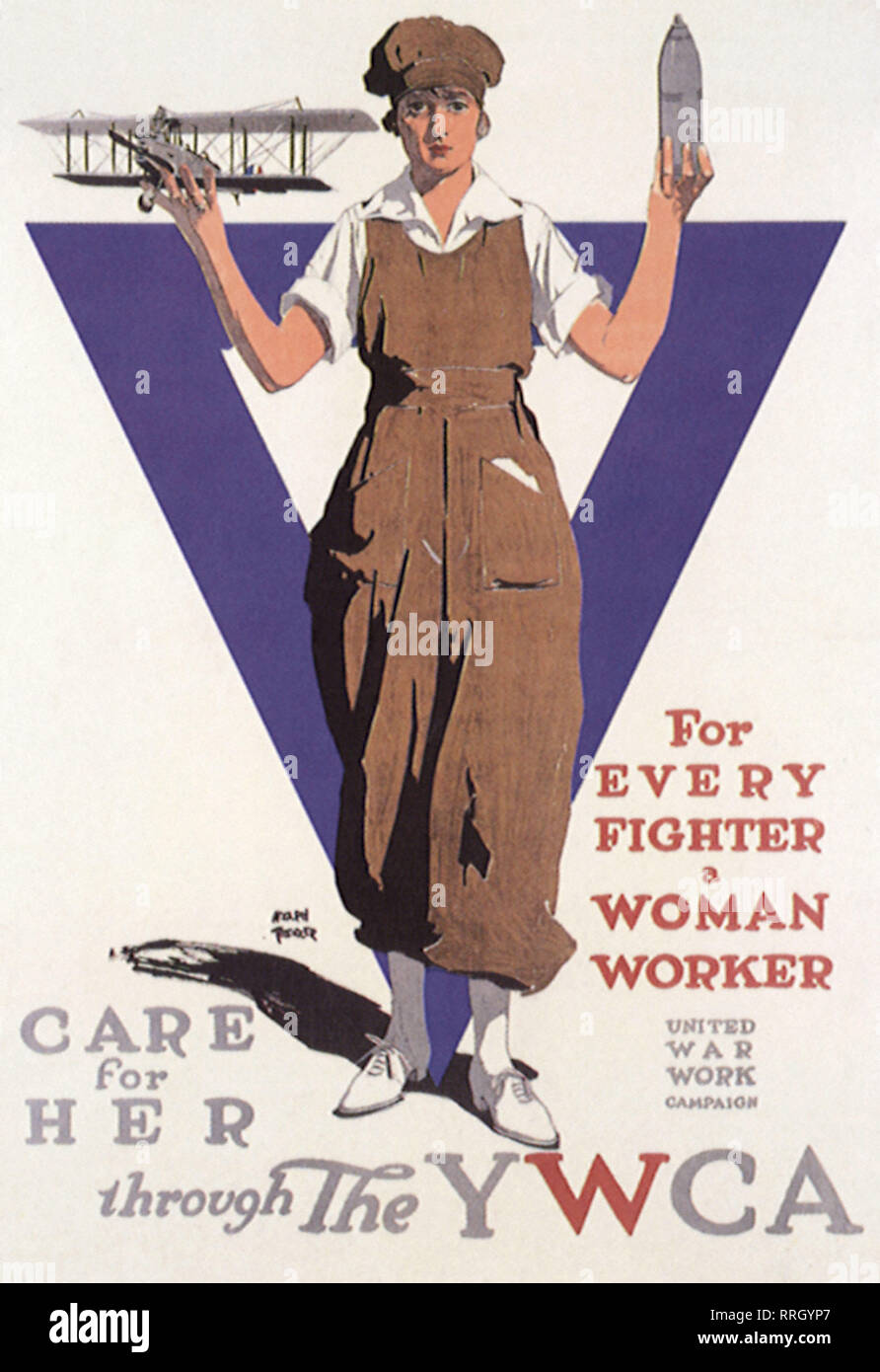 Für jeden Kämpfer eine Arbeiterin. Stockfoto