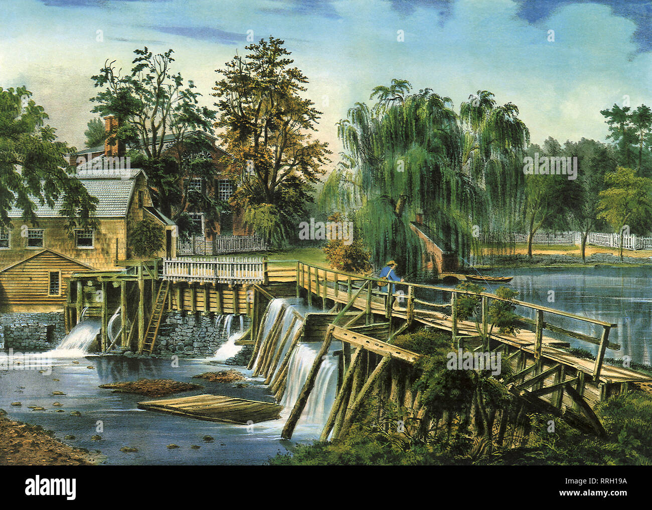 Die Mill-Dam auf der leepy Hollow'. Stockfoto