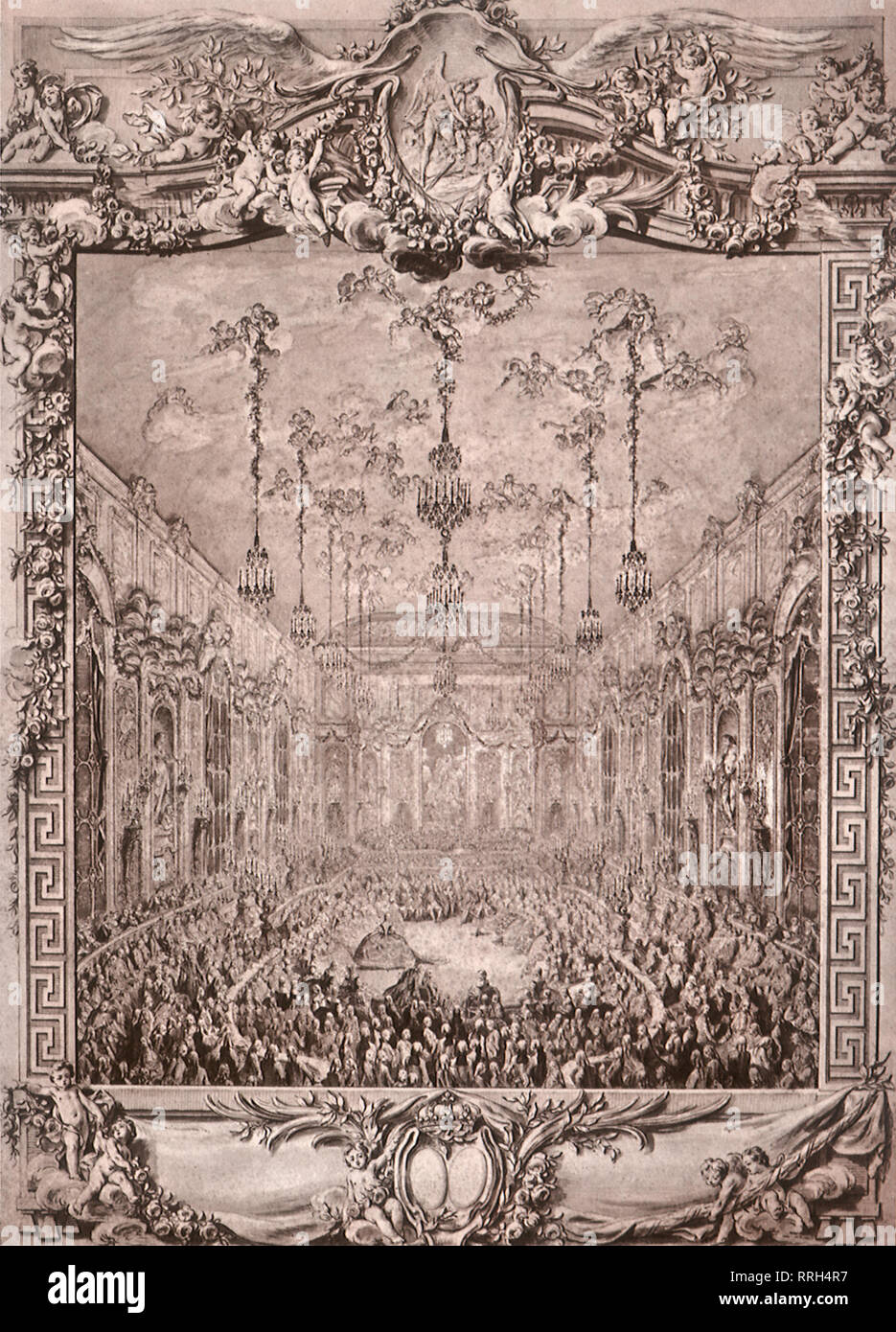 Ball in Versailles im Jahre 1745. Stockfoto