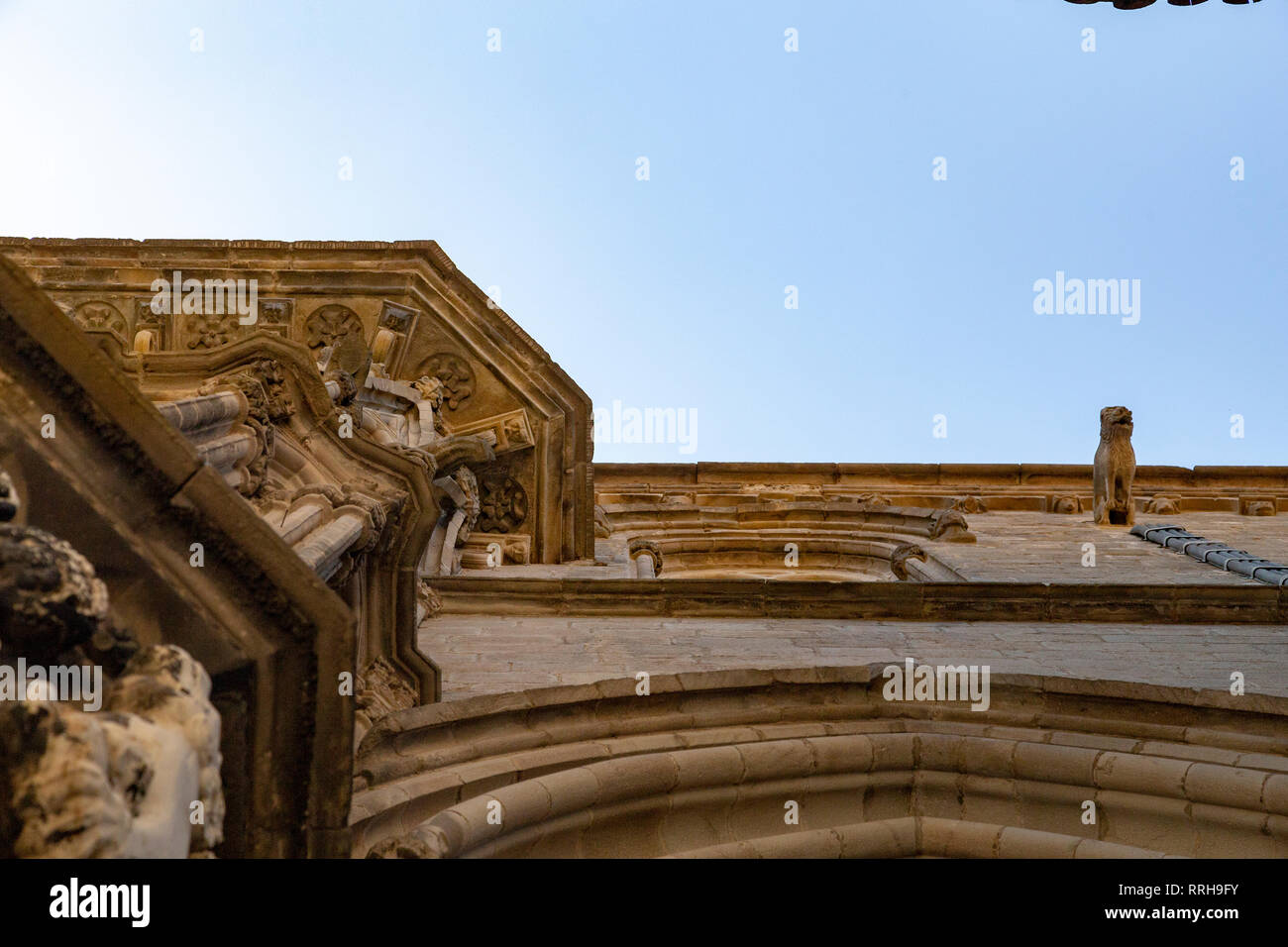 Die engen Gassen im Gotischen Viertel, Barcelona, Spanien Stockfoto