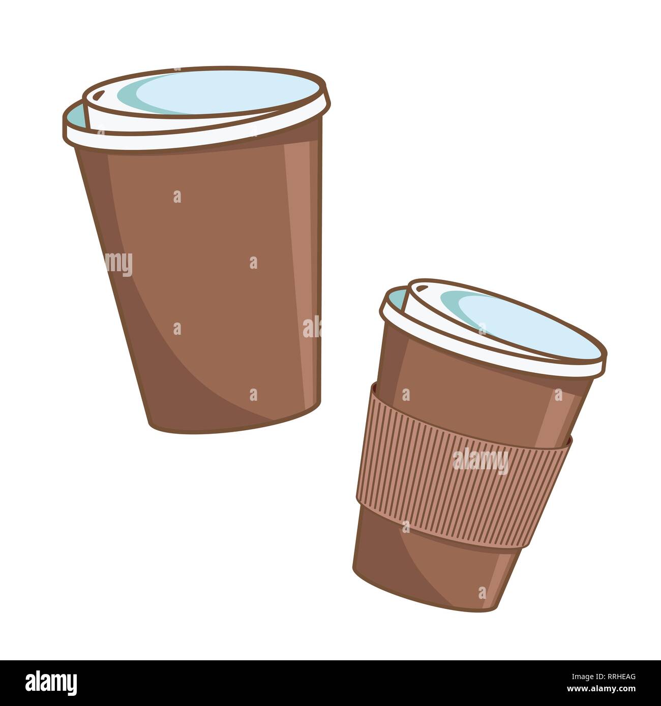 Kaffeetasse. Papier Kaffeetasse zu gehen. Stock Vektor