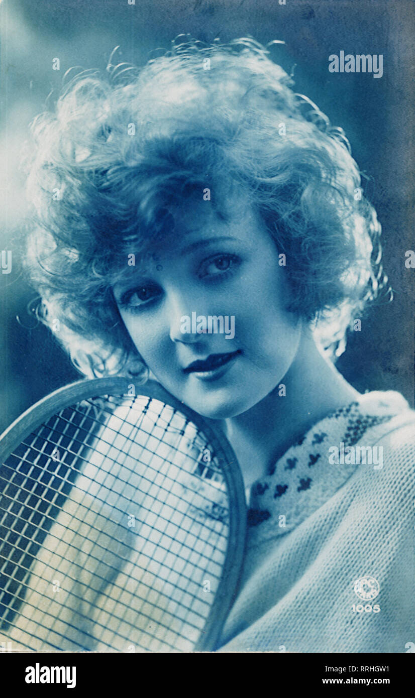 Porträt der Lady Tennis Player. Stockfoto