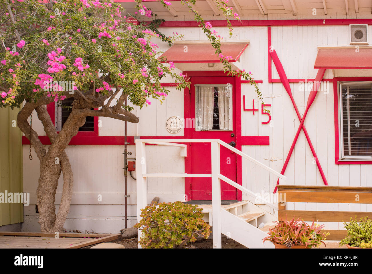 Szenen aus historischen Crystal Cove Beach, Crystal Cove State Park, ein Vintage zeitlosen Gemeinschaft in Newport Beach, Kalifornien. Stockfoto