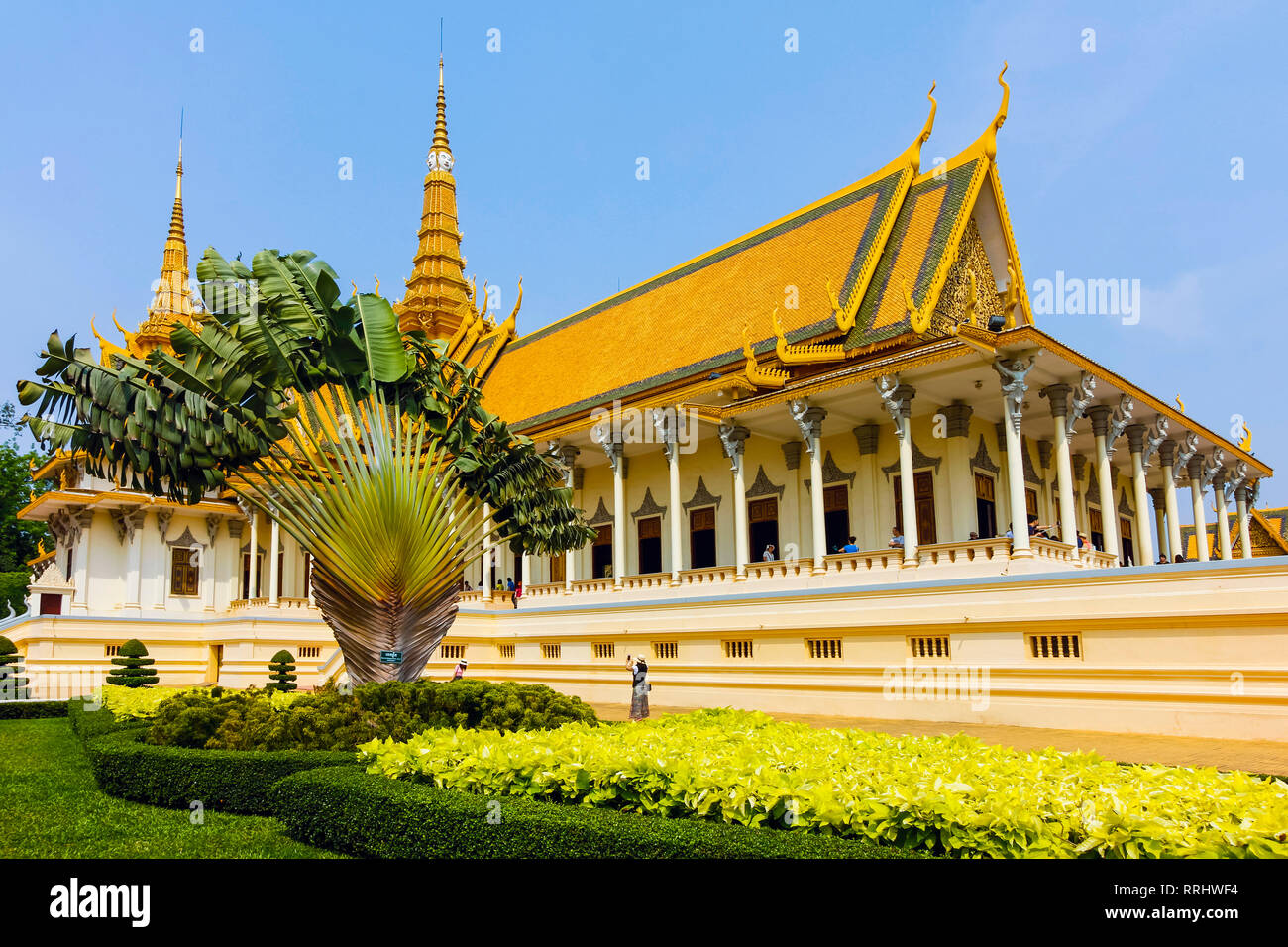 Preah Tineang Tevea Vinichhay, Royal Palace Thronsaal und Ort der Krönung, Royal Palace, Stadtzentrum, Phnom Penh, Kambodscha, Indochina Stockfoto
