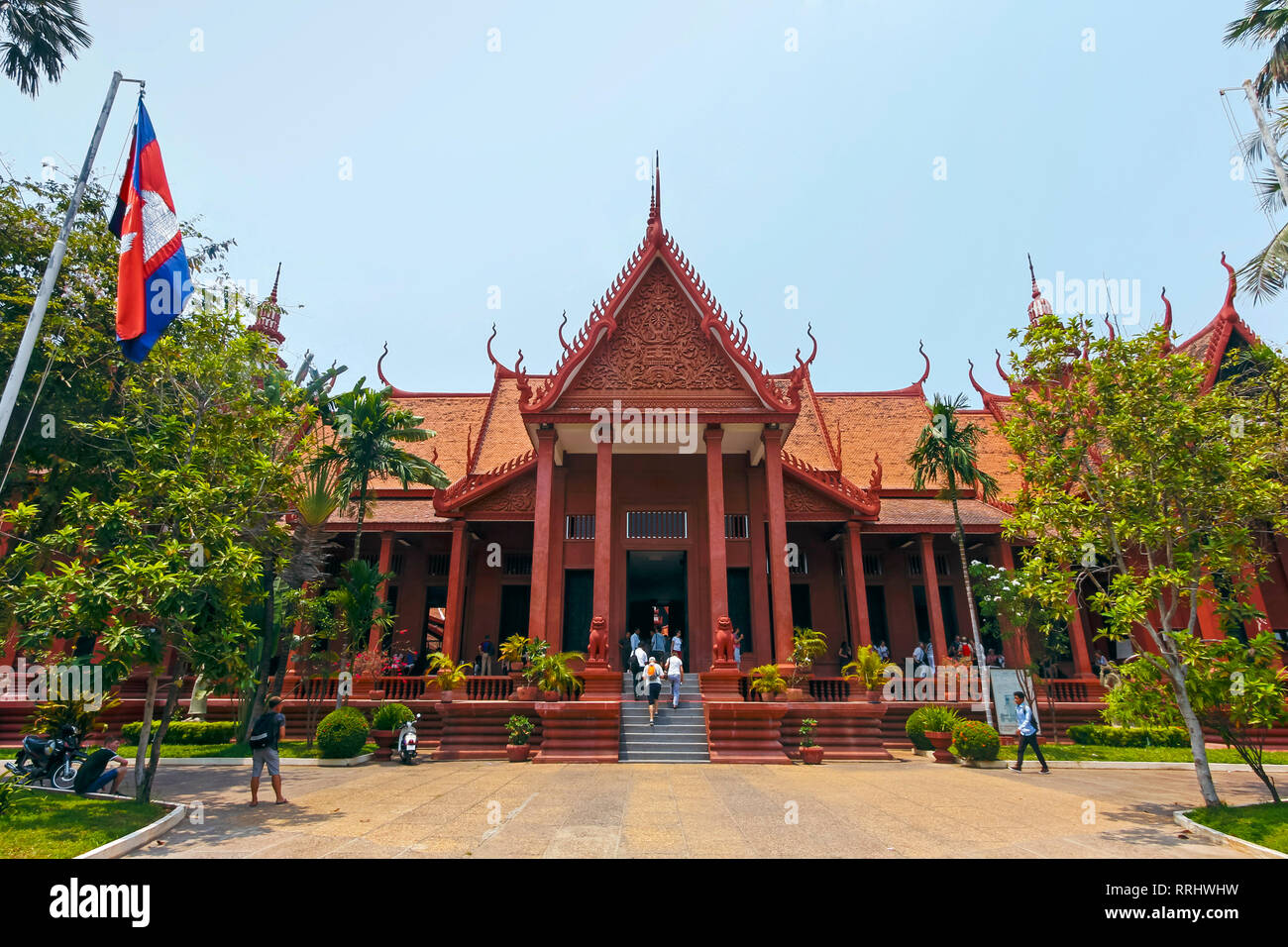 Die 1920er Jahre Nationalmuseum von Kambodscha, eine große Sammlung von historischen Artefakten der Roten Khmer, Preah Ang Ger St, Phnom Penh, Kambodscha, Indochina Stockfoto