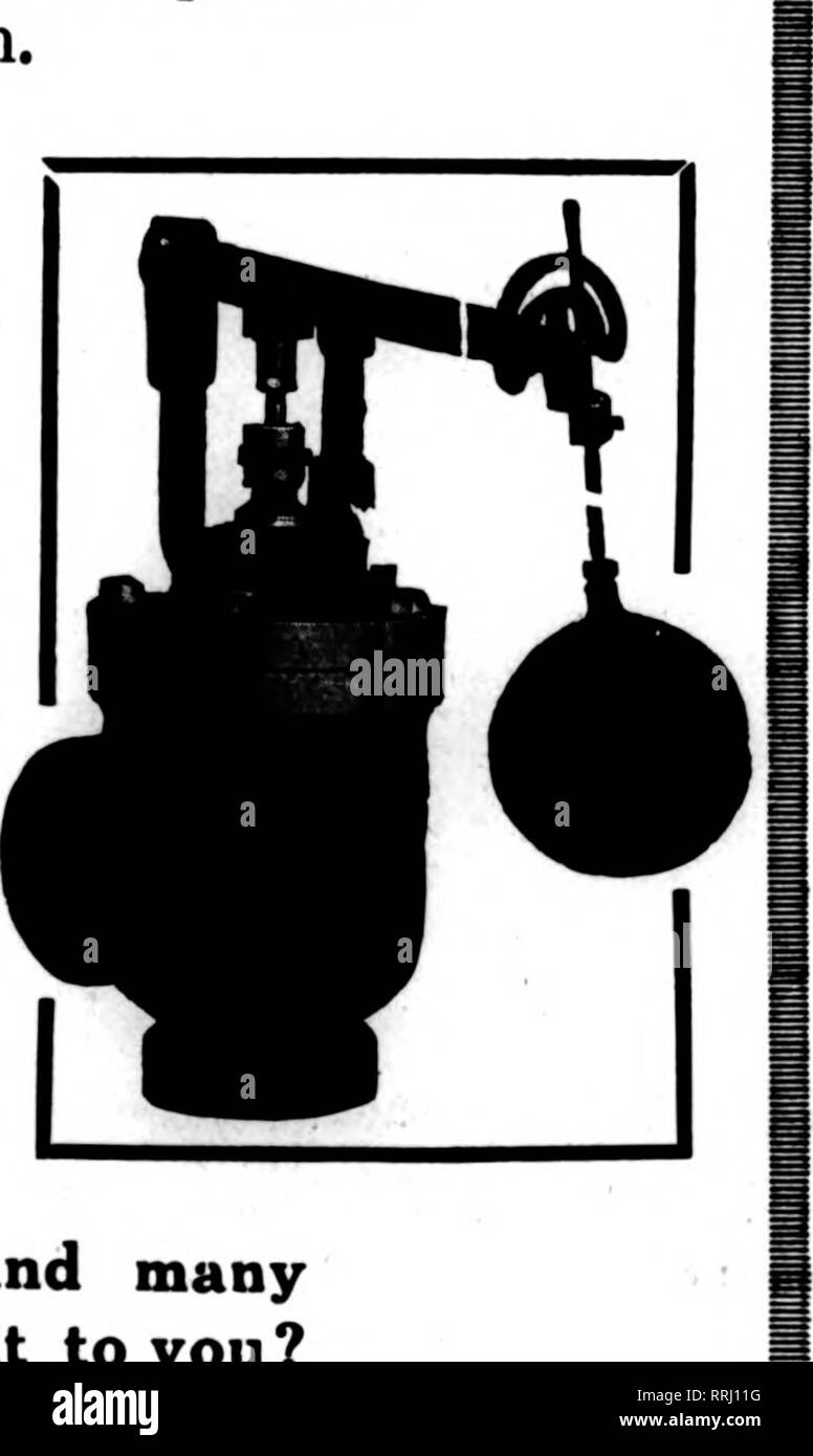 . Floristen Review [microform]. Blumenzucht. Fisher Reducin^r Ventil Typ 11-A, wo die Wasserversorgung - muss von der Netzleitung, die auch tragen, sind - diese Reduzierung ist ein Ventil für Ihr en-Tire System Schutzmaßnahmen getroffen werden. Egal, was der äußere Druck sein kann, nur die gewünschten festen Druck kann durch das Ventil. Die erweiterte outlet Effekte eine wunderbare Wirtschaft im In- stallation. Fisher Schwimmerventil Typ 17 eine stabile, zuverlässige Ventil hält einen festen Pegel in offenen Tanks. Es ist die automatische und das Niveau wird durch eine einfache Einstellung der Schwimmstellung den Hebel bestimmt. Es ist für den Druck ausgelegt Stockfoto