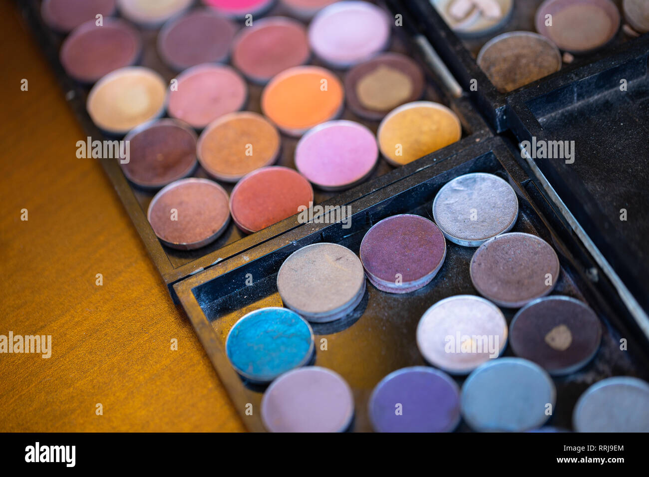 Make-up-artist Farbpalette Stockfoto