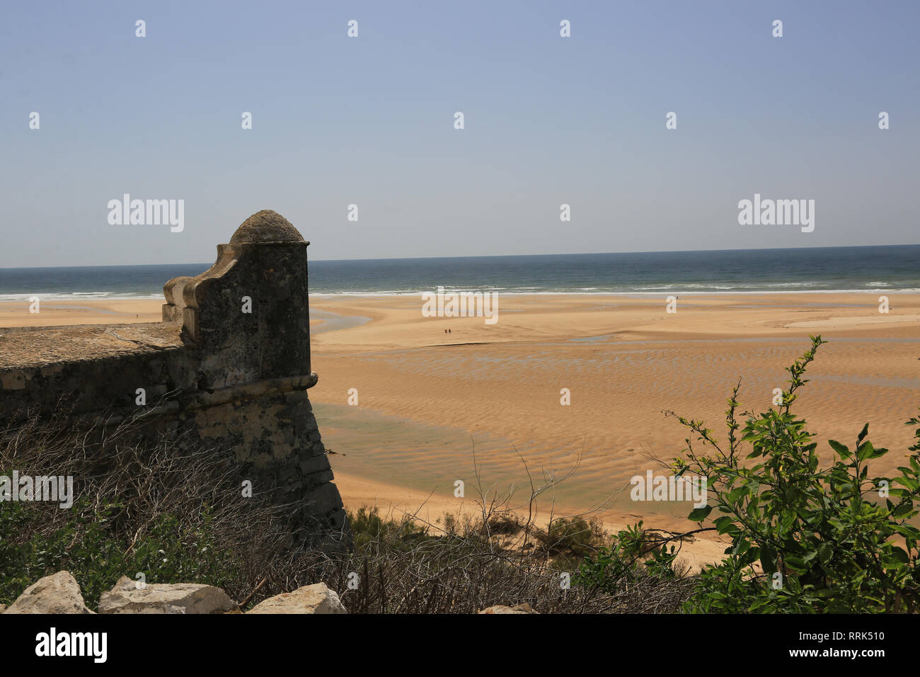 Ummauerten Festung mit Blick auf das Mittelmeer, die Mauren aus Nordafrika abzustoßen, Spanien Stockfoto