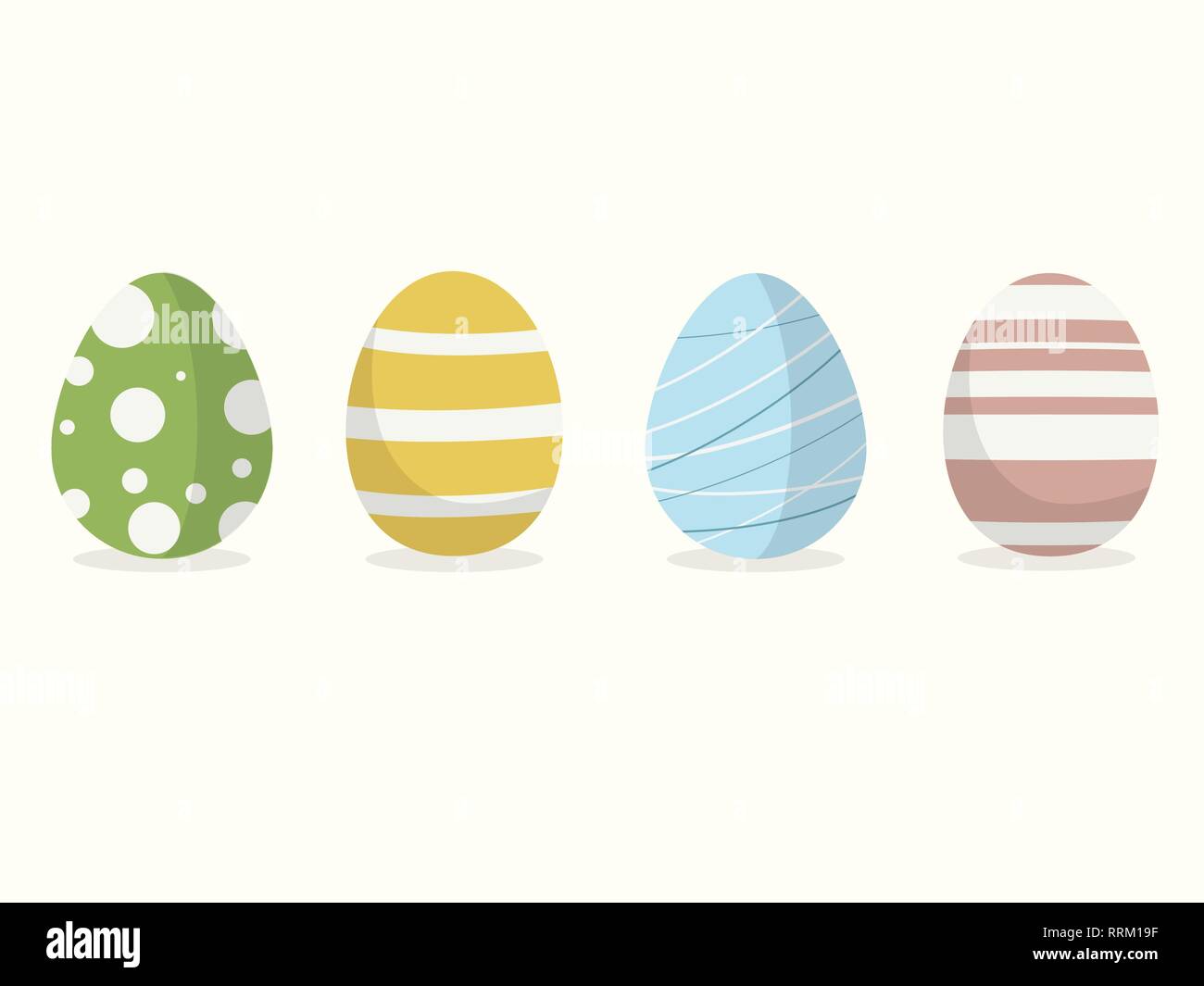 Vier Osterei Designs Stock Vektor Vier Osterei Designs Stock Vektor