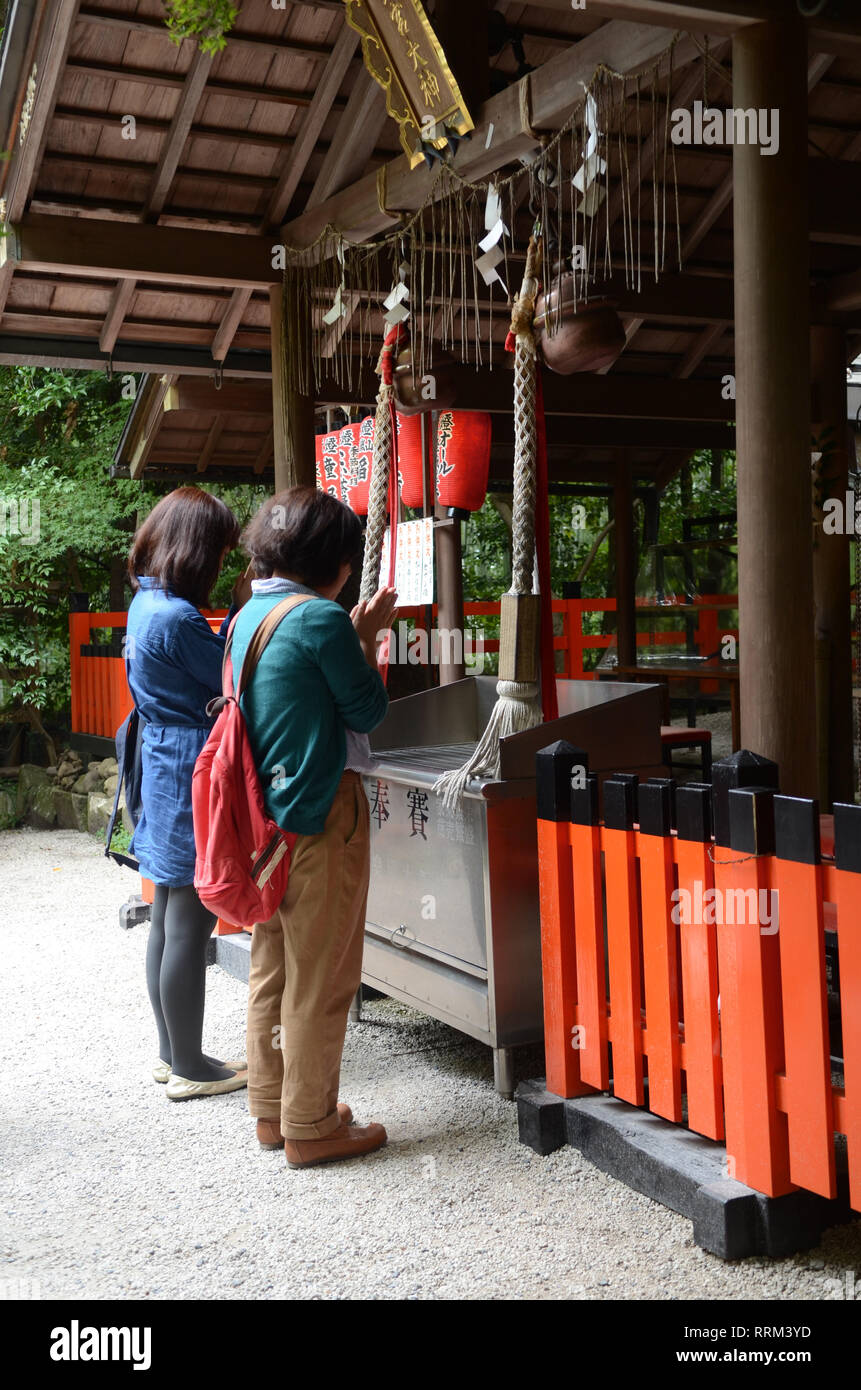 Nonomiya Schrein, Arashiyama Stockfoto