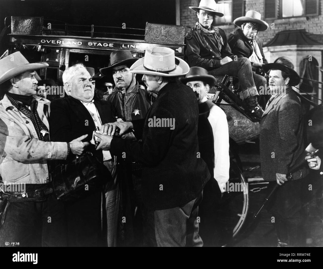 STAGECOACH 1939 Berton Churchill Herzog R. Lee als Sheriff John Wayne Andy Devine George Bancroft von John Ford Walter Wanger Productions/United Artists gerichtet Stockfoto