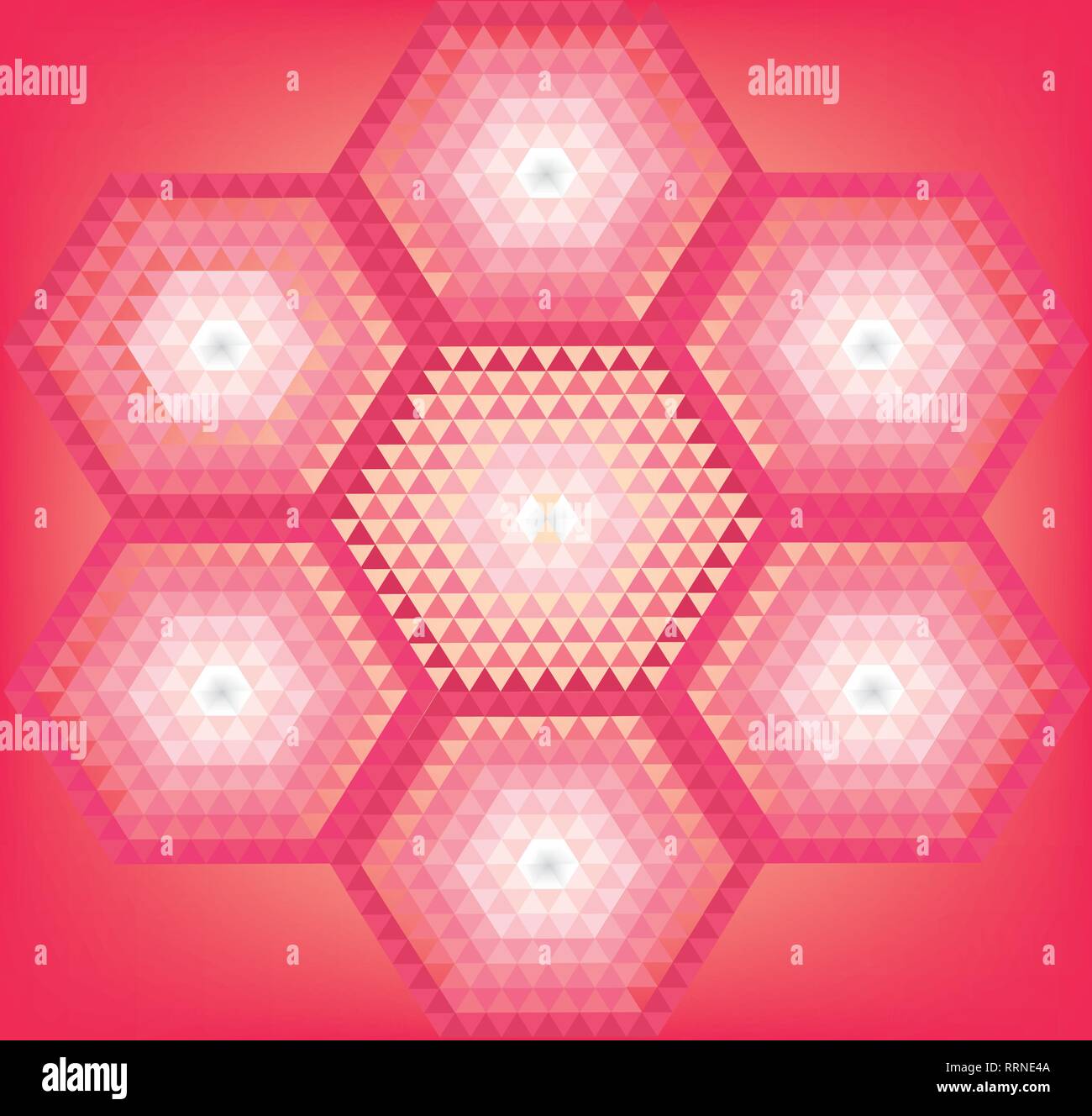 Hexagon Formen mit hellen Farben und Töne Stock Vektor