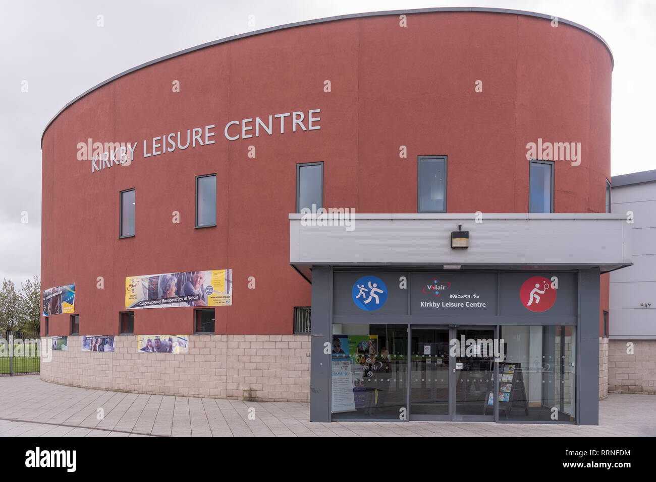 Kirkby Sport- und Freizeitzentrum Eröffnung neuer Fußball-Service. Knowsley Rat. Stockfoto