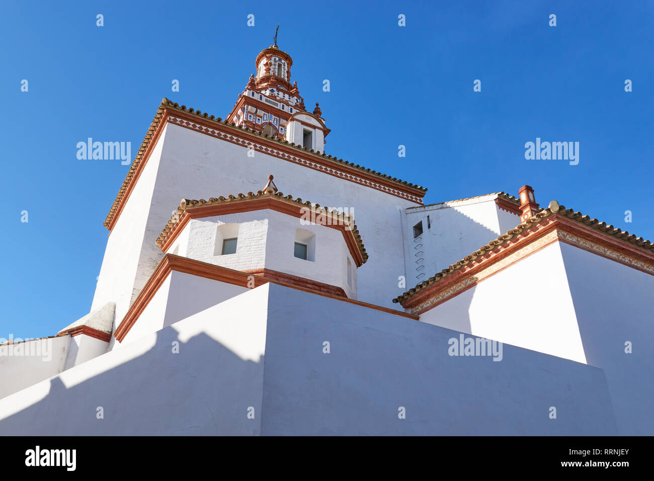 Kirche von Fuentes de Andalusien, die Gemeinde von Sevilla. Spanien Stockfoto