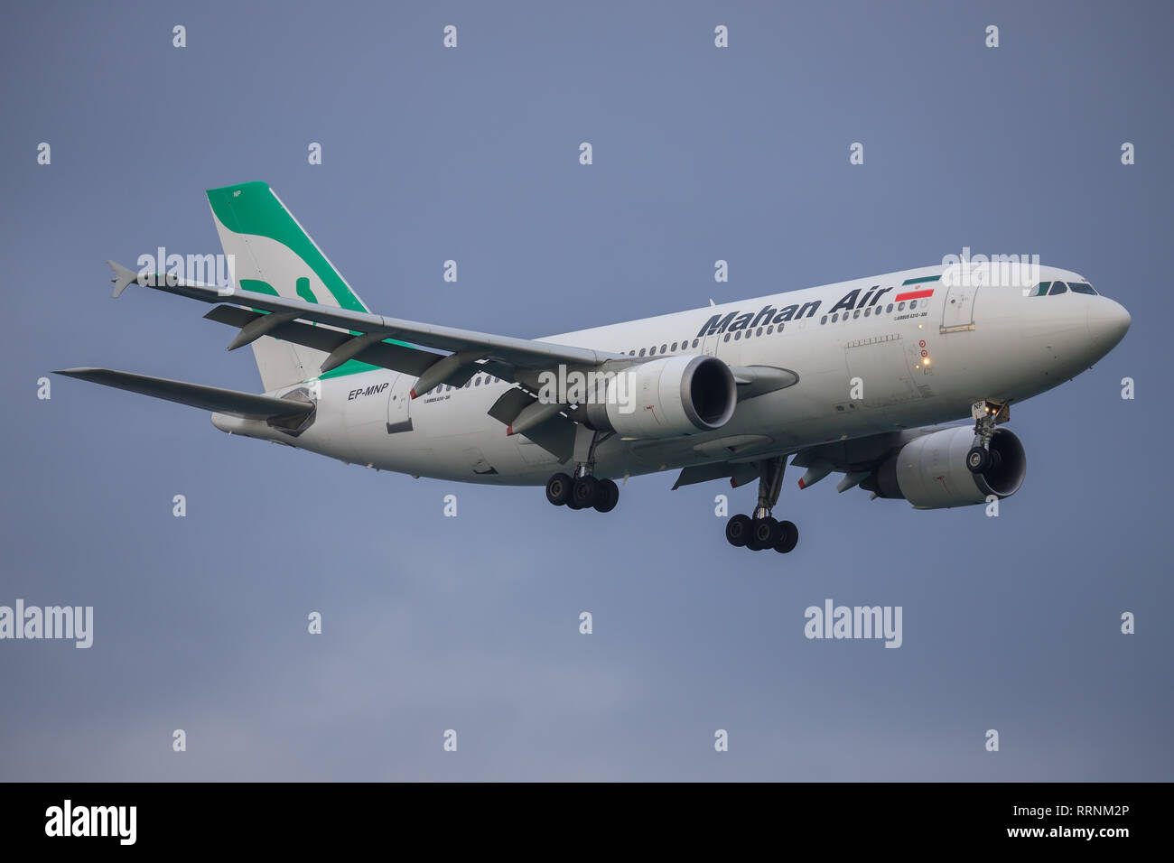 Istanbul/Türkei, 12. Februar 2019: Mahan a310 in Istanbul neue Flughafen Stockfoto