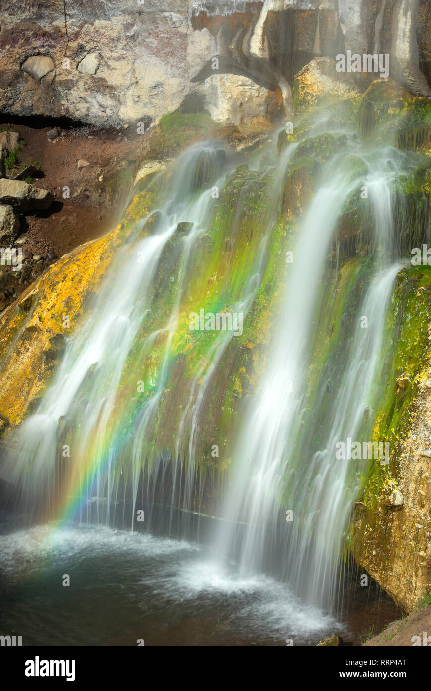 Paulina Creek Falls in der Newberry National Volcanic Monument südlich von Bend Stockfoto