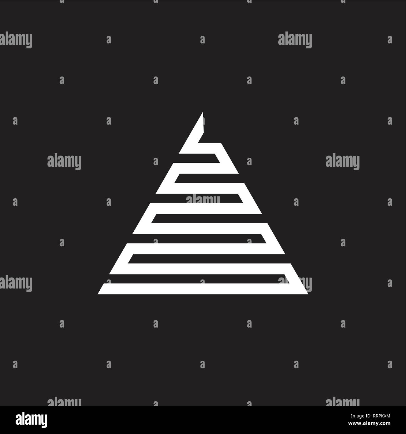 Streifen Triangle Design Line Art Logo Stock Vektor