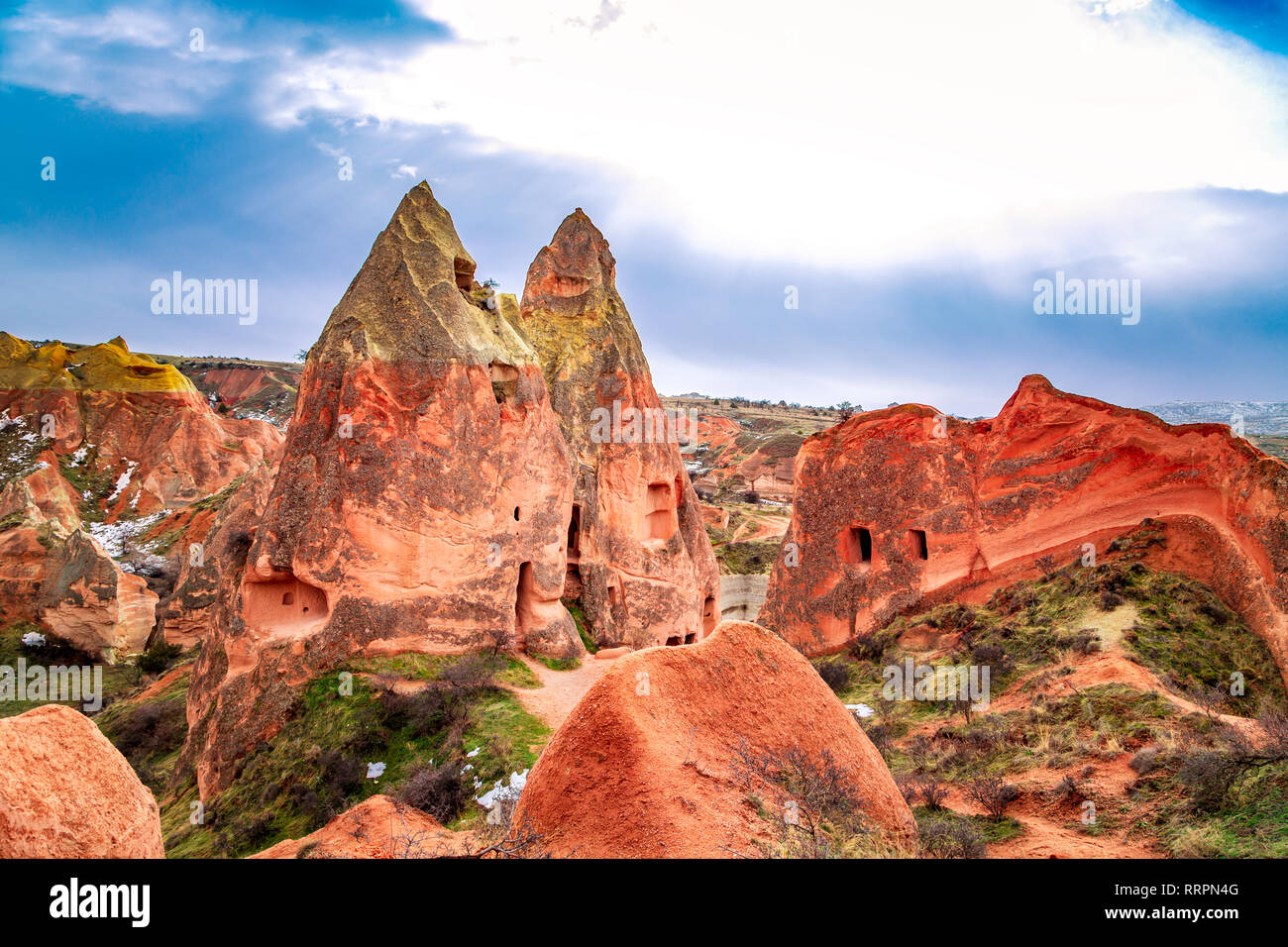 Red Valley in Kappadokien, Türkei. Beeindruckende Berglandschaft. Stockfoto
